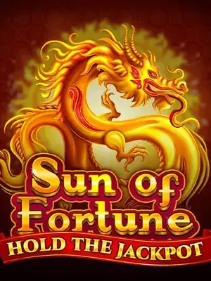 Dragon de feu orange sur un soleil rouge
